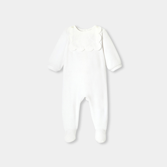 Baby girl velvet bouclette pajamas