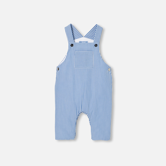 Baby boy overalls in poplin