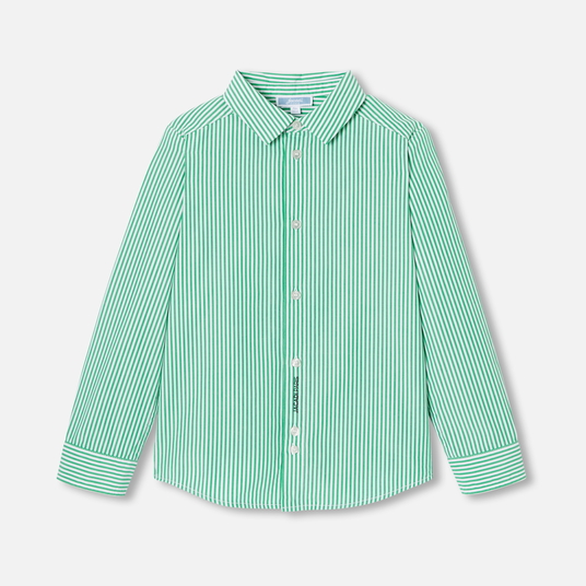 Chemise enfant en popeline rayée