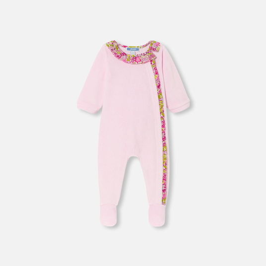 Baby girl velvet pajamas