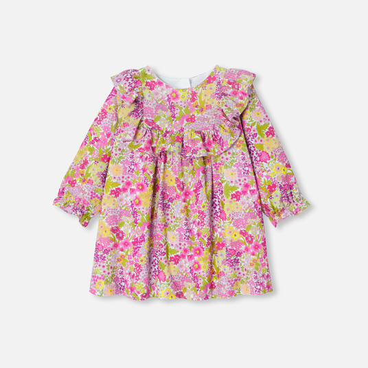 Robe bébé fille en velours Tissu Liberty