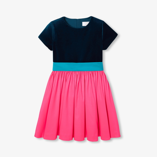 Girl color block dress