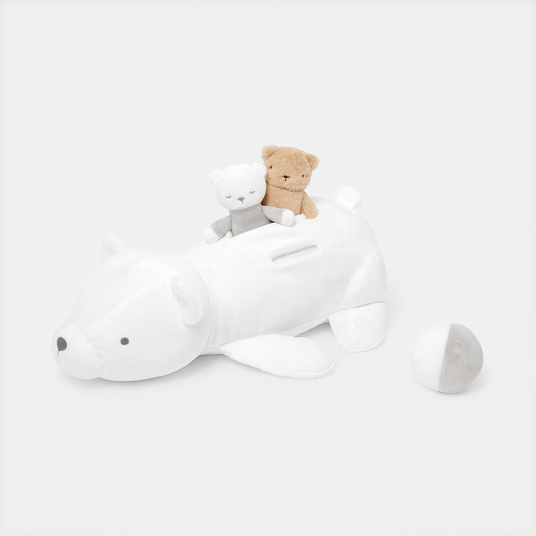 Polar bear activity plush toy