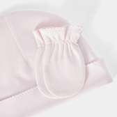 Ensemble bonnet et mitaines naissance